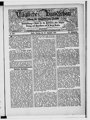 Tägliche Rundschau on Sep 23, 1890