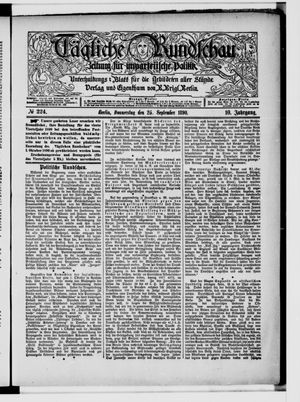 Tägliche Rundschau on Sep 25, 1890