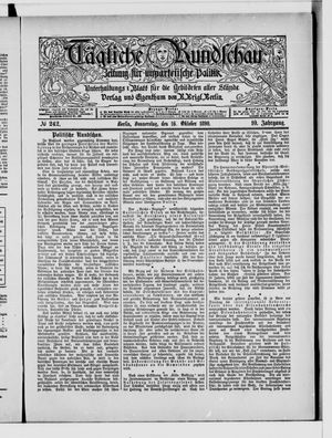 Tägliche Rundschau on Oct 16, 1890