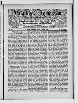 Tägliche Rundschau vom 18.10.1890