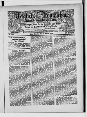 Tägliche Rundschau vom 21.10.1890