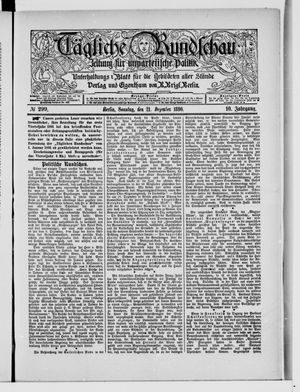 Tägliche Rundschau on Dec 21, 1890