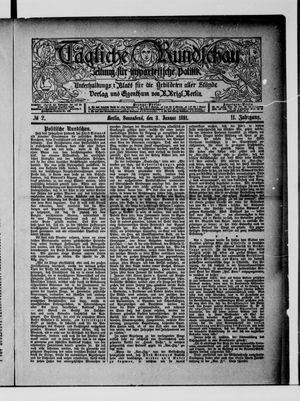 Tägliche Rundschau on Jan 3, 1891