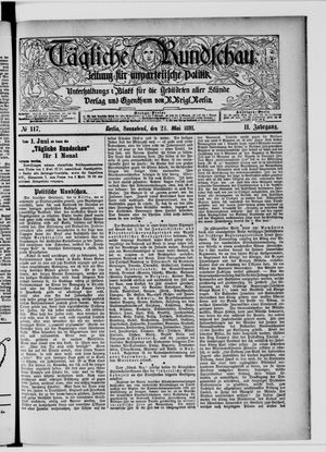 Tägliche Rundschau vom 23.05.1891