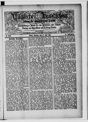 Tägliche Rundschau on Jul 12, 1891