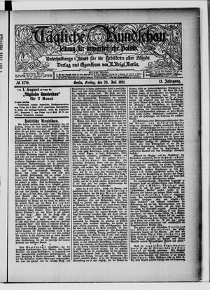 Tägliche Rundschau vom 24.07.1891