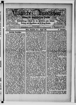 Tägliche Rundschau vom 01.08.1891