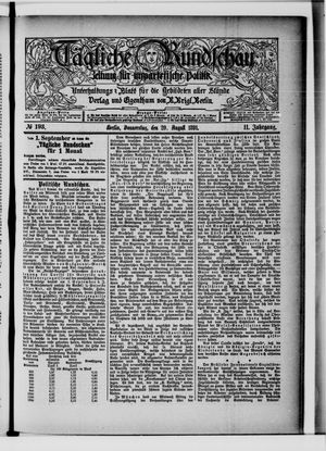 Tägliche Rundschau vom 20.08.1891