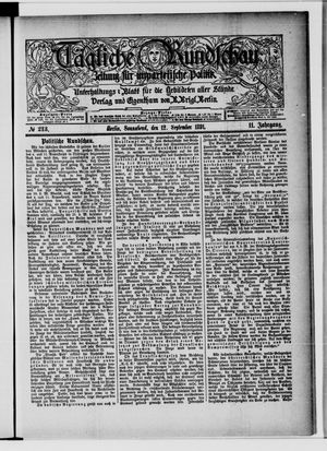 Tägliche Rundschau vom 12.09.1891