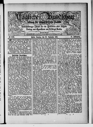 Tägliche Rundschau vom 20.09.1891