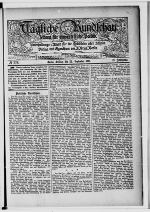 Tägliche Rundschau vom 25.09.1891