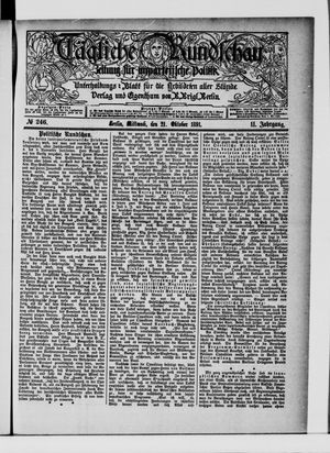 Tägliche Rundschau vom 21.10.1891