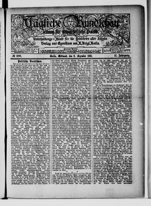 Tägliche Rundschau vom 09.12.1891