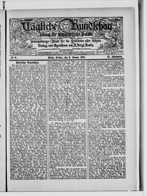 Tägliche Rundschau on Jan 8, 1892