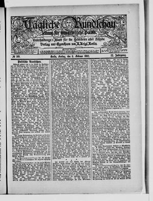 Tägliche Rundschau on Feb 5, 1892
