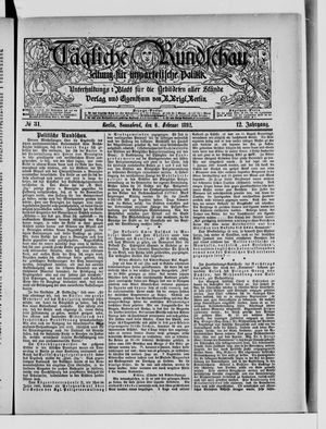 Tägliche Rundschau on Feb 6, 1892