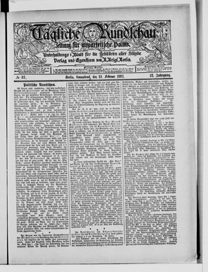 Tägliche Rundschau on Feb 13, 1892
