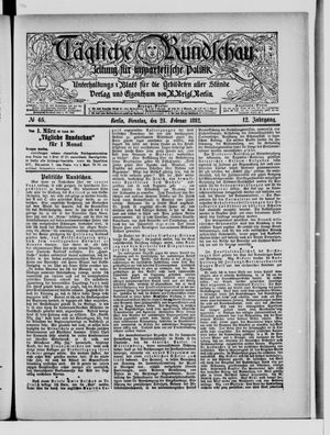 Tägliche Rundschau on Feb 23, 1892
