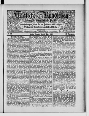 Tägliche Rundschau on Mar 15, 1892