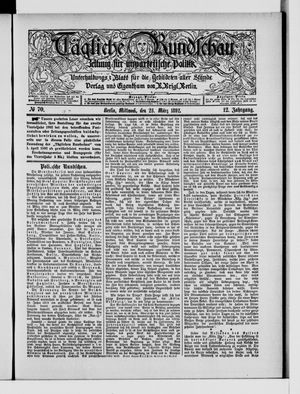 Tägliche Rundschau on Mar 23, 1892