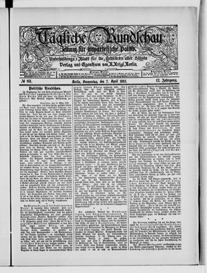 Tägliche Rundschau on Apr 7, 1892