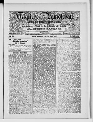 Tägliche Rundschau on Apr 28, 1892