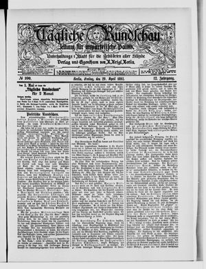 Tägliche Rundschau on May 1, 1892