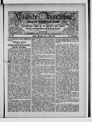 Tägliche Rundschau on May 4, 1892