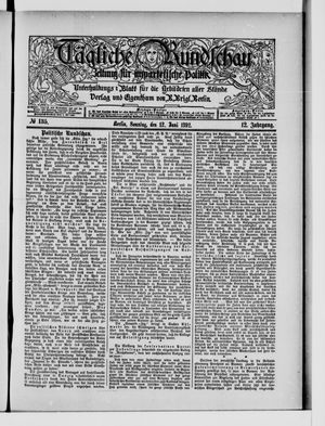 Tägliche Rundschau on Jun 12, 1892