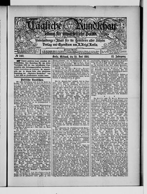 Tägliche Rundschau on Jun 22, 1892