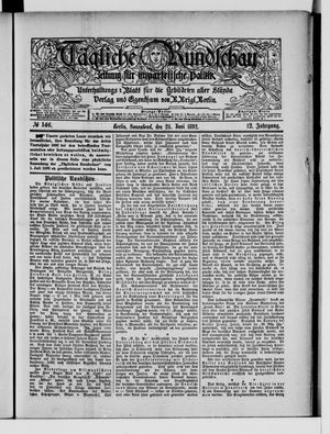 Tägliche Rundschau vom 25.06.1892