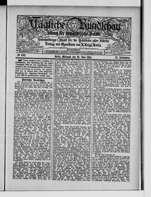 Tägliche Rundschau on Jun 29, 1892