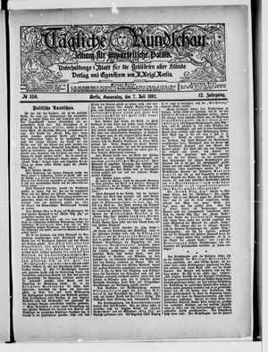 Tägliche Rundschau on Jul 7, 1892