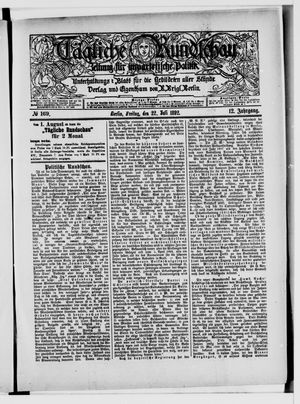 Tägliche Rundschau on Jul 22, 1892