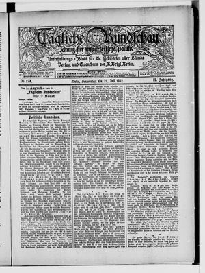 Tägliche Rundschau on Jul 28, 1892