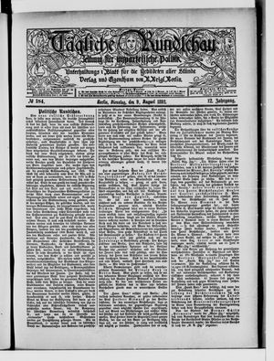 Tägliche Rundschau vom 09.08.1892