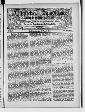 Tägliche Rundschau vom 12.08.1892