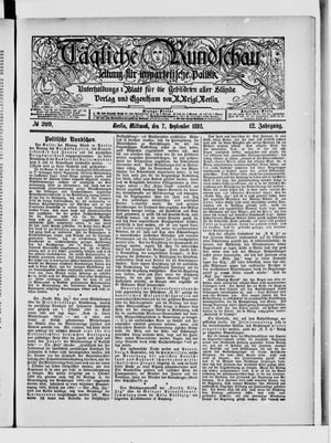 Tägliche Rundschau vom 07.09.1892