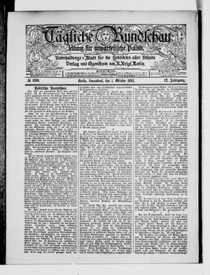 Tägliche Rundschau vom 01.10.1892