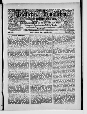 Tägliche Rundschau vom 09.10.1892