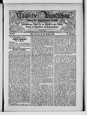 Tägliche Rundschau vom 29.11.1892