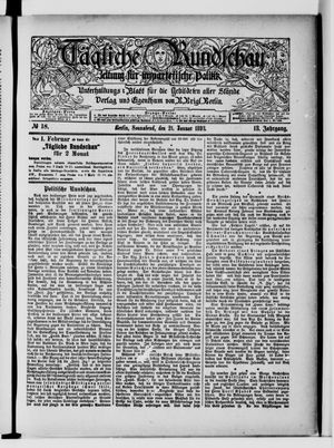 Tägliche Rundschau on Jan 21, 1893