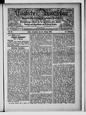 Tägliche Rundschau vom 25.02.1893