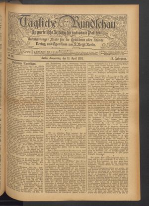 Tägliche Rundschau vom 13.04.1893