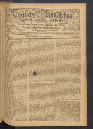 Tägliche Rundschau on Apr 15, 1893