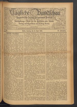Tägliche Rundschau vom 16.04.1893