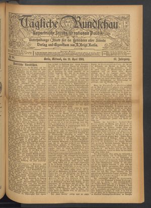 Tägliche Rundschau vom 19.04.1893