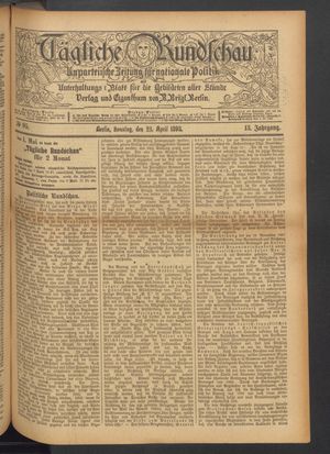 Tägliche Rundschau vom 23.04.1893