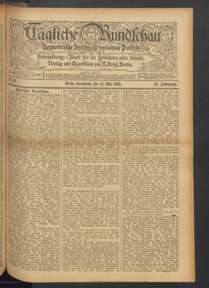 Tägliche Rundschau on May 13, 1893