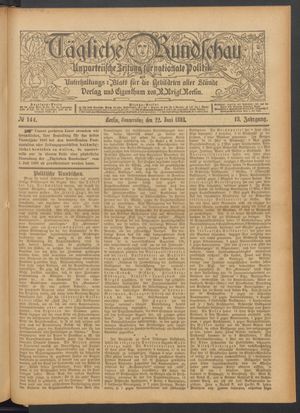 Tägliche Rundschau vom 22.06.1893